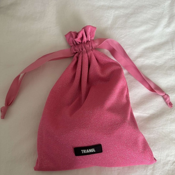 pink triangl bikini set w/ bag - Picture 2 of 3